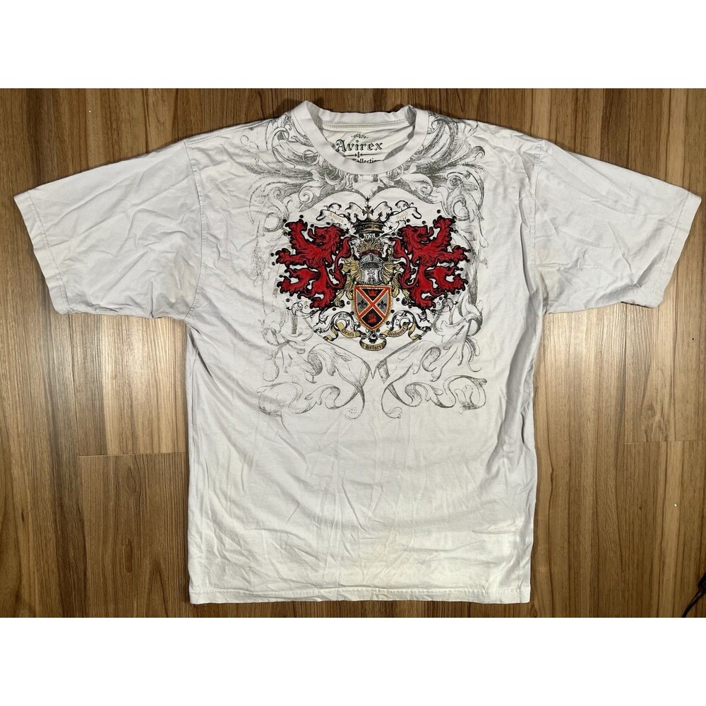 Avirex Gold Collection Vintage Y2K Embroided Red Lions Style Mens XL